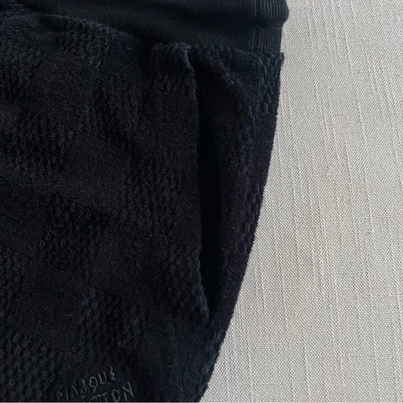 Louis Vuitton Men’s Terry Monogram Embossed Towel Shorts BlackUS Medium